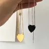 Ciondolo Collane Pendenti oro amore Collana moda argento placcato lettera cuore semplice Titanio San Valentino catena di gioielli da sposa