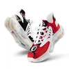 Özel Erkek Basketbol Sporları Sıradan Ayakkabı Elastik Rahat Koşu Sinek Dokum Işığı ve Nefes Alabilir Ayakkabı Beyaz D43 Eğitmenler Sneakers Boyut 38-46