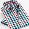 Chemises décontractées pour hommes Smart Five Coton Hommes 2022 Chemise d'été à manches courtes de haute qualité Plaid pour homme SFS5A315