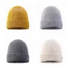 DIY autumn and winter solid color knitted bucket hat personalized design custom LOGO skull beanie men and women team can wear R6