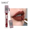 Impermeável fosco fosco lábio marrom marrom nude pigmento escuro vermelho duradouro Lipstick líquido Lipstick Mulheres maquiagem Lips