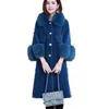 Women's Fur Nieuwe Vrouwen Lange Sherpa Shearling Jas Herfst Winter Thicken Warm Faux Lam Pluche Casual Parka