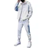 Men's Tracksuits de alta qualidade masculino de streetwear de moda branca masculino Men com capuz Suits Suits 2 peças Mens de roupas esportivas de roupas esportivas