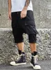 Pantaloni da uomo Beat Summer Japanese Big Pocket Decoration Hong Kong Wind Size Cavallo sospeso a sette punti