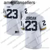 Michigan Wolverines #1 Anthony Carter Braylon Edwards Devin Funchess 7 Chad Henne 17 Tyrone Wheatley 22 Ty Law Jersey Azul Azul Branco