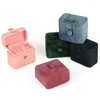 Jewelry Pouches Mini Snap PU Leather Box Organizer Fashion Velvet Ring Earring Pendant Storage Girl Women Portable Travel