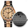 Armbandsur Reloj Hombre Walnut Wood Watch Men Quartz armbandsur avslappnad lyxig träband för honom droppe