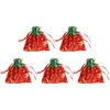 Decoraciones navideñas 5x Cookie Candy Bag Party Supplies para bolsas Goodie