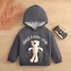 قميص الأطفال 039s ارتداء الأكمام الطويلة مخملية هوديي مطبوعة الأبجدية الكرتون Hoodie34860279700258