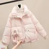 Women's Trench Coats Women Turn-down Collar Cotton Casual Streetwear Kawaii Style Candy Color With Doll Cute Youth Fashion 2022