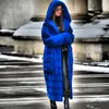 Women's Fur Faux Casual Coat Hoodies ry Thick Warm Long Rabbit Jacket Slim Winter casaco feminino 5XL 221124