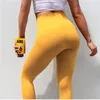 Pantaloni attivi Donna Fitness Corsa Yoga Sport Calzamaglia push-up sottile a vita alta Leggings da palestra per ragazza Pantaloni senza cuciture elastici energetici