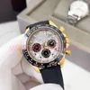 Projektant Męski Złoty Kwarc Kwarcowy Watch Watch Wysokiej jakości luksusowy zegarek gumowy/ze stali nierdzewnej Pasek składany Kluczowy Klasyjny klasyczny luksusowy zegarek Montre de Luxe