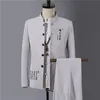 Men's Tracksuits Men's Pure Color Embroidery Men Two-piece Set Spring And Autumn Jacket Long Sleeves Pants Asian Size S M L XL XXL XXXL