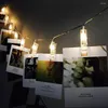 Strings Light String Po Clip Warm White Led Room Decoration Lanterna lampeggiante piccola