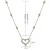 Chains coeur en acier inoxydable Gol Silver Color Chain