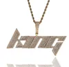 Benutzerdefinierte Name Anhänger Halskette Männer Frauen vereisert Zinken Einstellungen Anhänger Personalisierte Charms Trap Rapper kubische Zirkonia HipHop Jewelr4121919