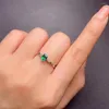 Cluster Rings KJJEAXCMY Fine Jewelry 925 Sterling Silver Inlaid Natural Emerald Ring Female Fashion Gemstone Elegant Support Test
