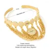 Bracelets de charme Presente de casamento do Oriente Médio Arábio Copper Gold Coin Women Women Bracelet Ring Islâmico Manguar