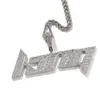 Nom personnalisé pendentif collier hommes femmes glacé broche réglage pendentif personnalisé charmes piège rappeur cubique zircone Hiphop Jewelr288n