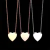 Ciondolo Collane Pendenti oro amore Collana moda argento placcato lettera cuore semplice Titanio San Valentino catena di gioielli da sposa