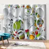 Curtain High Quality Custom 3d Fabric Fruit Curtains Set For Bed Room Living Office El Home Wall Decorative