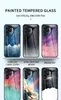 Slim Fit Starry Sky Tempered Glass Phone Cases For Samsung Galaxy S23 Ultra S22 Plus S21 S20 Note 20 Hard Back Phone Cover2676673