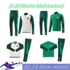 2022-2023 Equipo de fútbol nacional de México Nuevos pistas Kit Men Kit Set Adult Football Trait de entrenamiento de fútbol