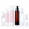 Storage Bottles 1pcs 15ml/30ml/50ml/100ml Plastic Transparent Spray Scrub Vacuum Emulsion Bottle Travel Bottling Container Airless Pump