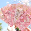 Gift Wrap 20packs PVC Pink Sakura Cherry Blossoms DIY Adhensive Stickers Stationery Decorative Stick Label