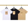 Brand Mens Designer T Shirt Black White Khaki cotton short-sleeved Luxury fashion summer men and women short T-shirt couple models printed Shirts European Size XS-L 01