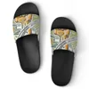 Maison personnalisée PVC Soft Bottom Floor Beach Men and Women Couples Multi Color White Home Slippers A35 Taille 36-45