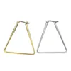 Brincos de argola WT-SSE007 Fabricantes de formato de triângulo simples europeu e americano para a aço inoxidável para suprimento direto