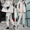Men's Tracksuits de alta qualidade masculino de streetwear de moda branca masculino Men com capuz Suits Suits 2 peças Mens de roupas esportivas de roupas esportivas