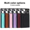 F￶r iPhone 14 Pro Max Cases Sock Proof Pu Leather Card Slots Holder Wallet Cover f￶r iPhone14 Roterande ring Kickstand Phone Funda