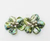 Dangle Earrings One Pair Freshwater Pearl And Shell Flower Black /white/blue/green/brown/purple 40-50mm Wholesale Beads Nature FPPJ