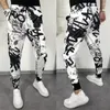 Pantalons pour hommes Casual Summer Fashion Street Style Coréen Streetwear Skinny Male Printing Pantalons