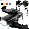Car Bicycle Light Mobile Phone Holder USB Rechargeable LED Bike Head Lamp Bike Horn with Powerbank 4 in 1 MTB Cycling Front Light