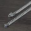 Kedjor Punk 925 Sterling Silver Necklace Men Horsewhip Chain Link Hip Hop Long Neckor Male Luxury Jewelry Rope Wire Fine Jewellery