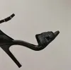 Женские сандалии летние туфли на высоких каблуках Женщины задняя ремешок кожаная шпилька Sandanls 105 мм роскошные дизайнеры Сандалии Вечерние свадебные каблуки 35-42