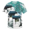 Heren t shirts heren t-shirt zomer 2022 3d Chinese borstel schilderij print cool grappige tops shirt o nek korte mouw mode man xxs-7xl