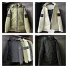 2022 New Men 's Down Jackets Island Couple CP 후드 코튼 스톤 재킷 느슨한 지퍼 기능 따뜻한 코트 NFXG R5176G