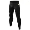 Men's Pants Men's Quick Drying Fitness Tight Elastic Running Training Breathable Sweat Wicking Sports With Pockets 11322