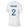 2022 Fransa Dünya Kupası Futbol Formaları Mbappe Benzema Griezmann Giroud Guendouzi 23 Futbol Gömlek Çocuk Kiti Hernandez Nkunku Varane Equipment Maillot de Foot
