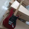 6 Strings Metal Red Guitar com captadores SSS Floyd Rose Maple Artrendboard personalizável