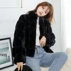 Dames fur fashion faux jas vrouwen winter nertsen jas warm dikke bovenkleding