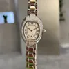 女性の贅沢な時計クォーツムーブメントステンレスブレスレット女性デザイナー高品質の腕時計ダイヤモンドベゼル27mmレディースミニ腕時計モントレデフルク