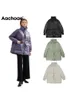 Kvinnor ner parkas aachoae ren vinter l￤tt jacka kvinnor tjock varm batwing l￥ng￤rmad l￶s douedoune pocket ultraljus anka 221124