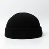 Q22 Aangepaste unisex dubbele gelaagde beanie warme geribbelde winter ski visser docker hoed retro randloze hoeden