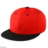 Berretti all'ingrosso Hip Hop Berretto con visiera piatta Cappello da baseball con toppe tinta unita per adulti Donna e uomo Plain Snapback 6 Colos